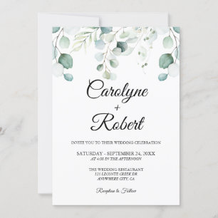 Invitations de mariage d'Eucalyptus imprimées