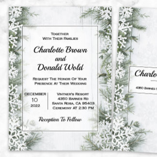 Invitations de mariage d'hiver personnalisables