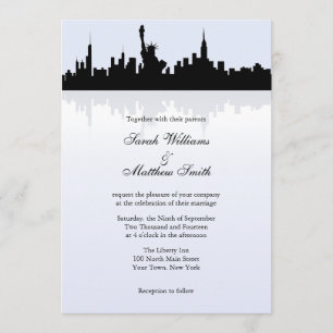 Invitations de mariage d'horizon de New York