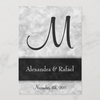 Invitations de mariage do-it-yourself marbre