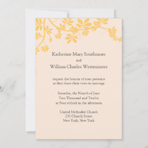 Invitations De Mariage D'Orange Et D'Ivoire