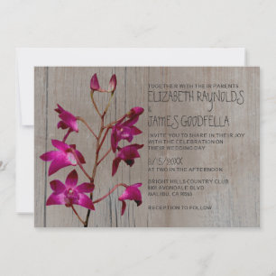 Invitations de mariage d'orchidées de Dendrobium