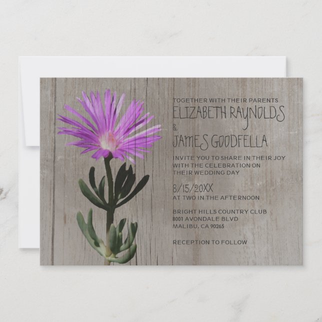 Invitations de mariage d'Plantes rustiques (Devant)