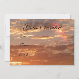 Invitations de mariage du coucher du soleil