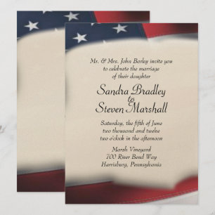 Invitations de mariage du drapeau
