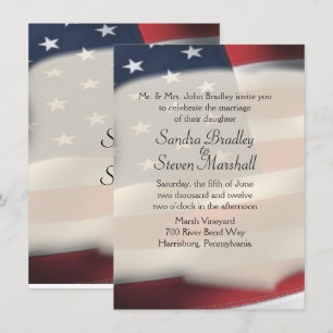 Invitations de mariage du drapeau américain