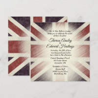 Invitations de mariage du drapeau britannique en d