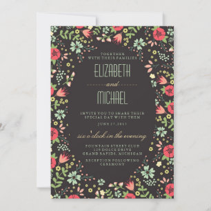 Invitations de mariage du printemps du jardin