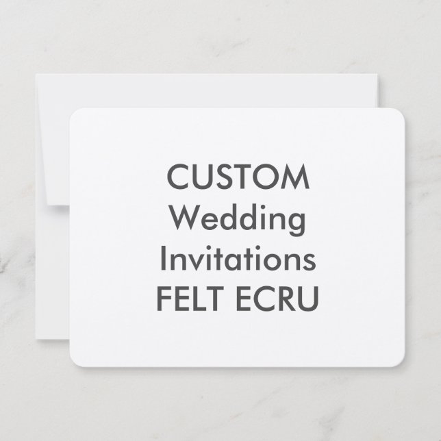 Invitations de mariage ECRU 110lb 5,5 pouces x 4,2 (Devant)