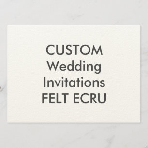 Invitations de mariage ECRU 110lb de 7,5 po x 5,5