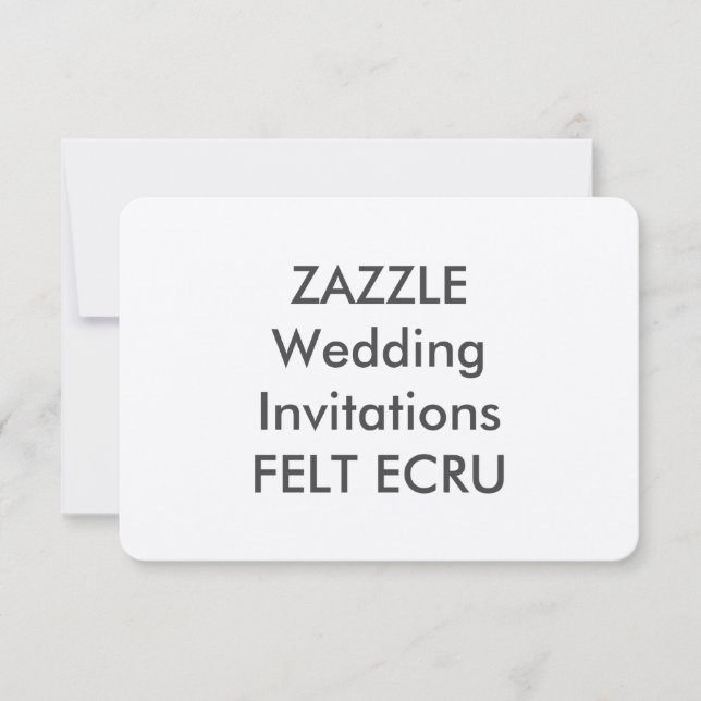 Invitations de mariage ECRU 5" x 3,5" (Devant)