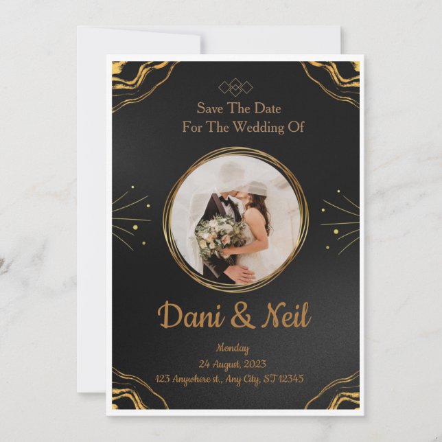 Invitations de mariage effet coeur histoire d'amou (Devant)