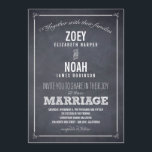 Invitations de mariage élégamment marquées<br><div class="desc">Avec son look de tableau noir et sa typographie élégamment unique,  cette collection mariage apportera une touche vintage élégante à votre papeterie mariage. Les demandes personnalisées sont les bienvenues !</div>