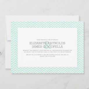 Invitations de mariage élégantes à Zigzag