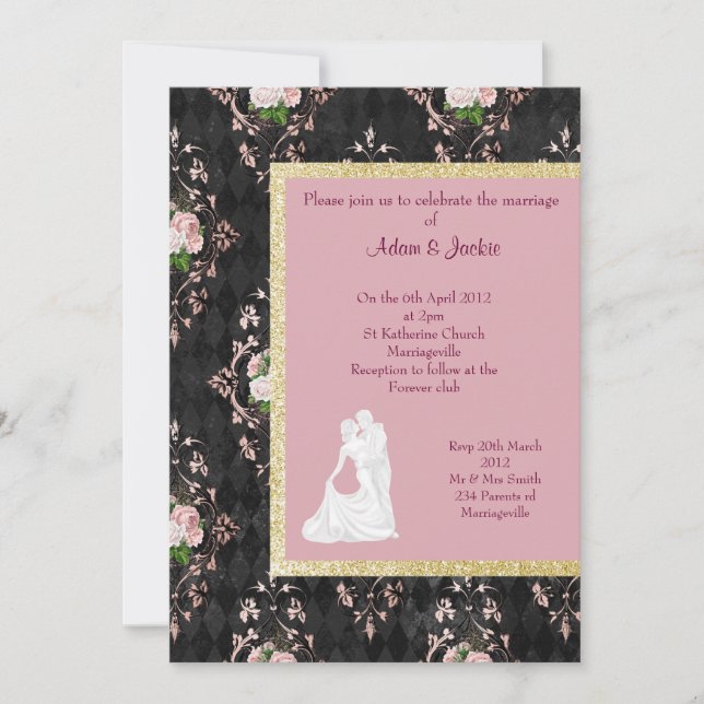 INVITATIONS DE MARIAGE ÉLÉGANTES ET MODERNES PAR I (Devant)