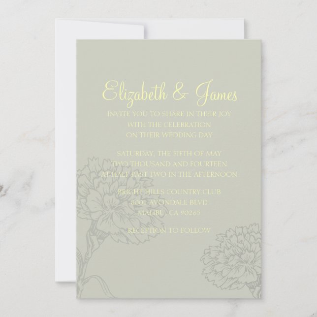 Invitations de mariage élégantes et modernes perso (Devant)