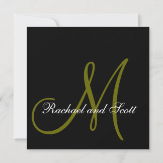 Invitations de mariage élégantes Noms de monogramm