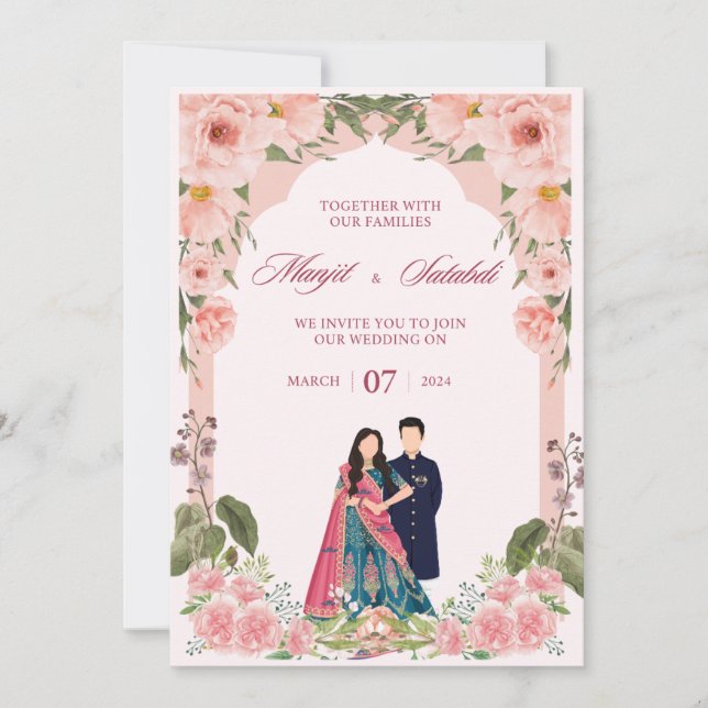 Invitations de mariage élégantes : Votre étoile de (Devant)