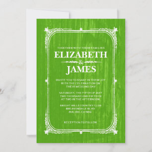 Invitations de mariage en bois de la grange rustiq