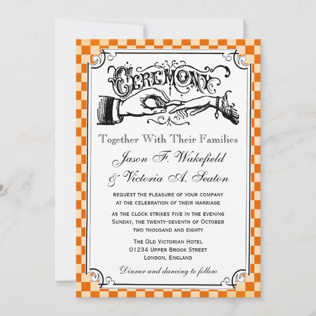 Invitations de mariage en carton de contrôle à vap (Devant)