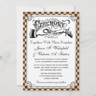 Invitations de mariage en carton de contrôle à vap