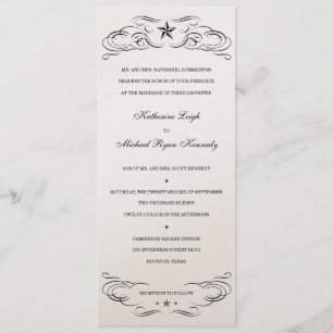 Invitations de mariage en étoile noire et champagn