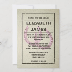 Invitations de mariage en fer à cheval