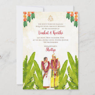 Invitations de mariage en Inde du Sud Digital