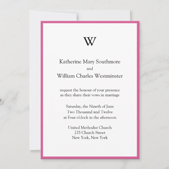 Invitations de mariage en ligne (Devant)