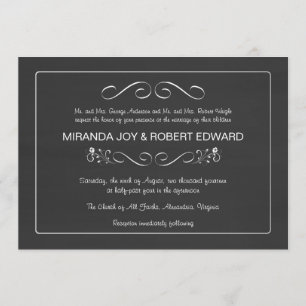 Invitations de mariage en tableau de bord simples