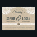Invitations de mariage Feuille Palm<br><div class="desc">Éléments correspondants disponibles. Visitez notre magasin à BERRYBERRYSWEET.COM pour plus d'options. Design © Berry Berry Sweet Designs</div>