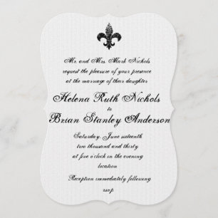 Invitations de mariage Fleur De Lis