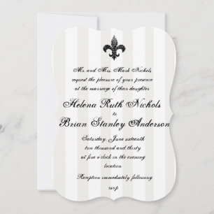 Invitations de mariage Fleur De Lis
