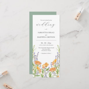 Invitations de mariage Fleur sauvage Boho