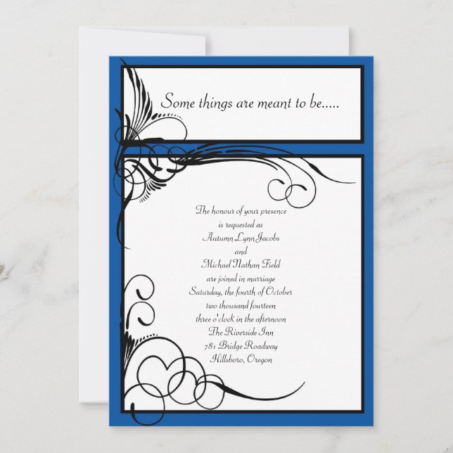 Invitations de mariage Floral Horizon (Devant)