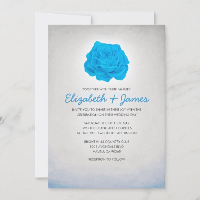 Invitations de mariage floral tendance unique (Devant)