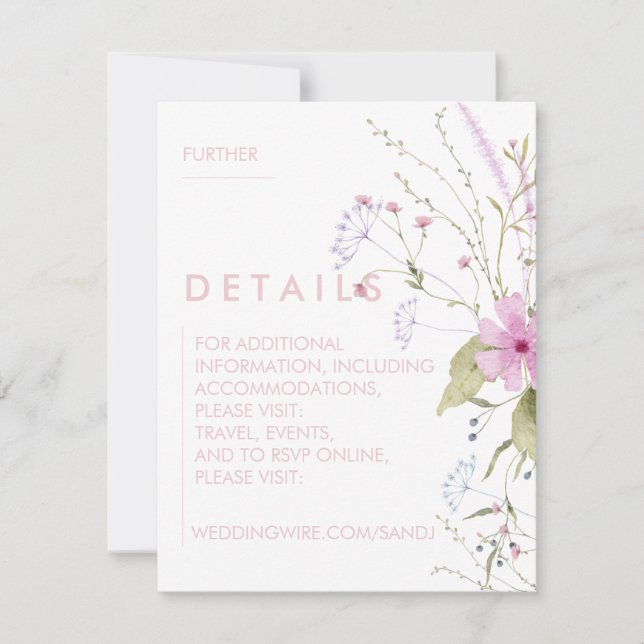 Invitations de mariage florales (Devant)