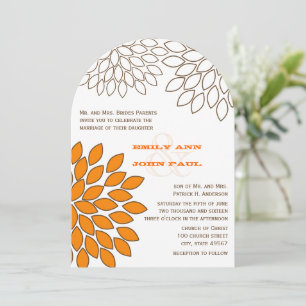Invitations de mariage florales modernes Chrysanth