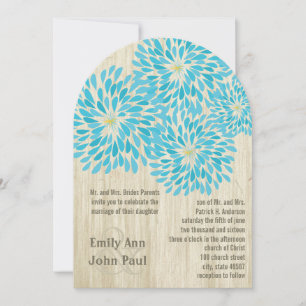 Invitations de mariage florales modernes Chrysanth