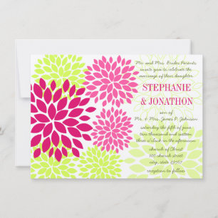 Invitations de mariage florales modernes Chrysanth