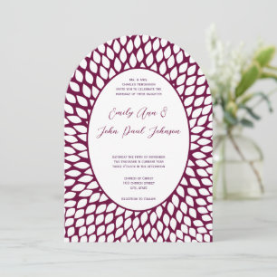 Invitations de mariage florales modernes Chrysanth