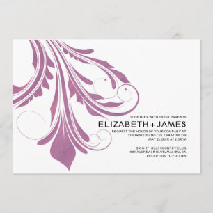 Invitations de mariage florissantes modernes