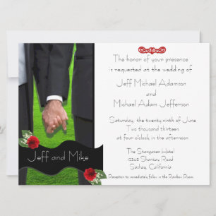 Invitations de mariage gay personnalisées pour deu