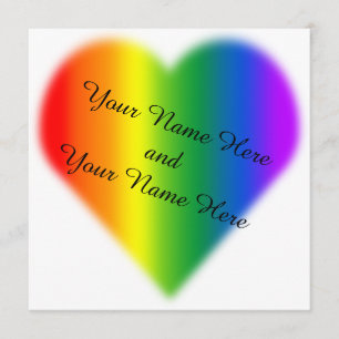 Invitations de mariage gay pride Cartes d'amour du