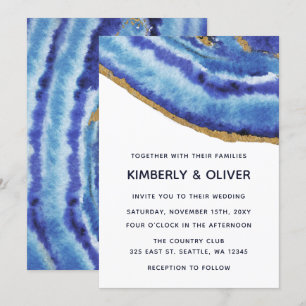 Invitations de mariage Gilt Agate