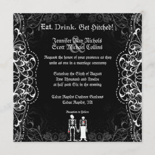Invitations de mariage gothique et de mariage de s