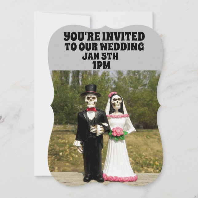 INVITATIONS DE MARIAGE GOTHIQUE PERSONNALISÉES (Devant)
