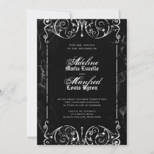 Invitations de mariage gothique victorienne d'Hall