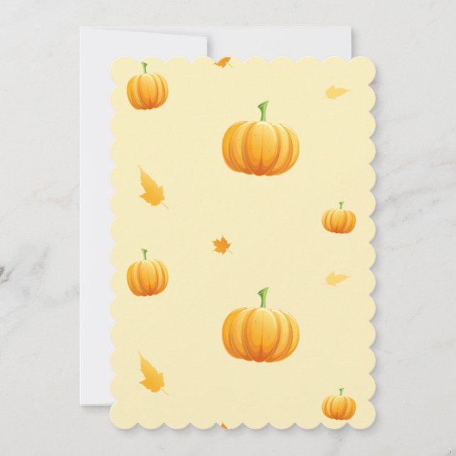 Invitations de mariage grâces citrouilles (Devant)