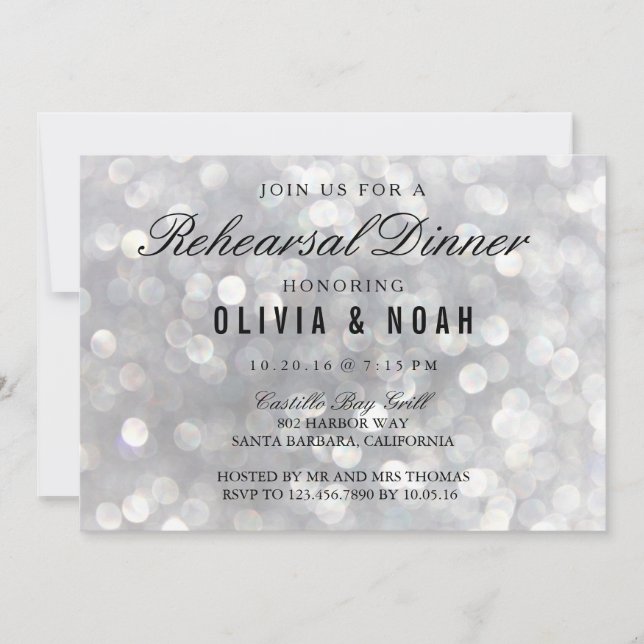 Invitations de Mariage gris moderne (Devant)